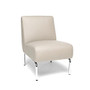 OFM Triumph Series Armless Lounge Chair, Cream/Chrome