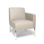 OFM Triumph Series Left Arm Modular Lounge Chair, Cream/Chrome