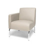 OFM Triumph Series Right Arm Modular Lounge Chair, Cream/Chrome