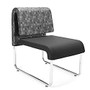 OFM Uno Lounge Chair, 20 1/2 inch;H x 28 1/2 inch;W x 28 1/2 inch;D, Nickel/Black