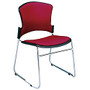 OFM Multi-Use Stack Chairs, Fabric Seat & Back, 33 inch;H x 21 inch;W x 22 inch;D, Wine, Set Of 4