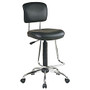 Office Star Drafting Chair With Chrome Footrest, 50 inch;H x 18 inch;W x 24 1/2 inch;D, Black