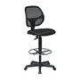 Office Star&trade; DC2990-231 Work Smart Mesh Back/Fabric Drafting Chair, Black