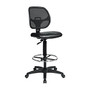 Office Star&trade; DC2990V Work Smart Mesh Back/Vinyl Drafting Chair, Black