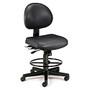 OFM 24-Hour Anti-Microbial Computer Task Chair With Drafting Kit, Black/Black