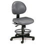 OFM 24-Hour Anti-Microbial Computer Task Chair With Drafting Kit, Charcoal/Black