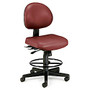 OFM 24-Hour Anti-Microbial Computer Task Chair With Drafting Kit, Wine/Black