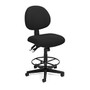 OFM 24-Hour Fabric Task Chair With Drafting Kit, Black/Black