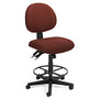 OFM 24-Hour Fabric Task Chair With Drafting Kit, Burgundy/Black