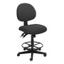 OFM 24-Hour Fabric Task Chair With Drafting Kit, Charcoal/Black