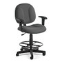 OFM Comfort Series Superchair Task Chair With Drafting Kit, Gray/Black