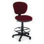 OFM Lite Use Computer Task Stool With Drafting Kit, Burgundy/Black