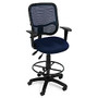 OFM Mesh Comfort Series Ergonomic Fabric Task Chair With Arms And Drafting Kit, Navy/Black