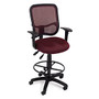 OFM Mesh Comfort Series Ergonomic Fabric Task Chair With Arms And Drafting Kit, Wine/Black