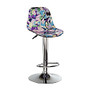 Powell; Home Fashions Abstract Acrylic Bar Stool, Multicolor/Chrome