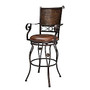 Powell; Home Fashions Big & Tall Copper Stamped Back Bar Stool, Brown/Bronze