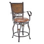 Powell; Home Fashions Big & Tall Copper Stamped Back Counter Stool, Brown/Bronze