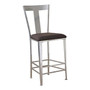 Powell; Home Fashions Metal Contemporary Big & Tall Stool, Bar, Brown/Silver