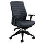 Global; Aspen Fabric High-Back Chair, Charcoal/Black