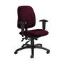 Global; Goal Low-Back Multi-Tilter Chair, 36 inch;H x 25 inch;W x 22 1/2 inch;D, Vermilion/Black