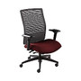 Global; Loover Weight-Sensing Synchro Chair, Mid-Back, 39 inch;H x 25 1/2 inch;W x 24 inch;D, Red Rose/Black