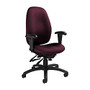Global; Malaga Multi-Tilter Chair, High-Back, 41 inch;H x 26 inch;W x 25 inch;D, Vermilion/Black