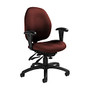 Global; Malaga Multi-Tilter Chair, Mid-Back, 37 inch;H x 26 inch;W x 24 inch;D, Russet/Black