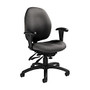 Global; Malaga Multi-Tilter Chair, Mid-Back, 37 inch;H x 26 inch;W x 24 inch;D, Slate/Black