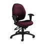 Global; Malaga Multi-Tilter Chair, Mid-Back, 37 inch;H x 26 inch;W x 24 inch;D, Vermilion/Black