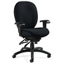 Global; Mallorca High-Back Multi-Tilter Chair, 41 1/2 inch;H x 25 inch;W x 26 inch;D, Black Frame, Asphalt Fabric