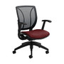 Global; Roma Mesh Mid-Back Chair, 38 inch;H x 25 1/2 inch;W x 23 1/2 inch;D, Red Rose/Black