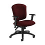 Global; Supra X Mid-Back Multi-Tilter Chair, 38 1/2 inch;H x 25 1/2 inch;W x 23 inch;D, Red Rose/Black