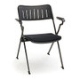 OFM Stanza Nesting Chairs With Arms, Black, Set Of 4