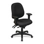 Lorell&trade; 60536 High-Performance Ergonomic Chair, 41 1/2 inch;H x 25 1/4 inch;W x 27 1/4 inch;D, Black Frame, Black Fabric