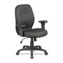 Lorell&trade; High-Performance Ergonomic Chair, 41 1/2 inch;H x 27 1/4 inch;W x 25 1/2 inch;D, Black Frame, Black Fabric