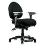 Neutral Posture; 5500 Mid-Back Fabric Chair With Fring&trade; Footrest, 38 inch;H x 26 inch;W x 26 inch;D, Black Frame, Black Fabric