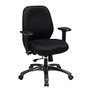 Office Star&trade; ProLine II Adjustable Fabric Executive Chair, 41 1/2 inch;H x 25 inch;W x 25 inch;D, Black