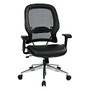 Office Star&trade; Space Seating; Mesh High-Back Chair, Black/Silver