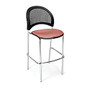 OFM Stars And Moon Caf&eacute;-Height Chairs, Coral Pink/Chrome, Set Of 2