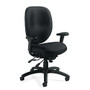 Offices To Go&trade; Mid-Back Multifunction Chair, 39 inch;H x 24 inch;W x 25 1/2 inch;D, Black