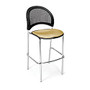 OFM Stars And Moon Caf&eacute;-Height Chairs, Golden Flax/Chrome, Set Of 2