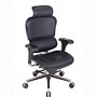 Eurotech Ergohuman High-Back Leather Chair, 52 inch;H x 26 1/2 inch; W x 19 inch;D, Chrome Frame, Black Leather