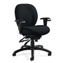 Global; Mallorca Mid-Back Chair, 41 1/2 inch;H x 25 inch;W x 26 inch;D, Asphalt/Black