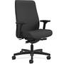 HON Endorse Upholstered Mid-Back Work Chair - Fabric Black Seat - Fabric Black Back - 5-star Base - 19.75 inch; Seat Width x 15.75 inch; Seat Depth - 28.8 inch; Width x 29 inch; Depth x 46 inch; Height