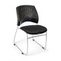 OFM Stars And Moon Stack Chairs, Black, Set Of 4