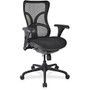 Lorell High-back Fabric Seat Chairs - Plastic Black Frame - 5-star Base - Black - Fabric - 20.50 inch; Seat Width x 21.10 inch; Seat Depth - 47.6 inch; Width x 21.1 inch; Depth x 23.6 inch; Height