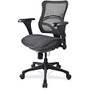 Lorell Mid-back Fabric Seat Chairs - Plastic Black Frame - 5-star Base - Black - Fabric - 20.10 inch; Seat Depth - 25.6 inch; Width x 20.1 inch; Depth x 23.4 inch; Height