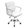 Lumisource Bachelor Fabric Office Chair, White