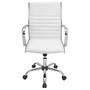 Lumisource Master Leatherette Office Chair, White/Chrome