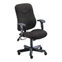 Mayline; Group Comfort Series 9414 High-Back Fabric Chair, 44 inch;H x 26 inch;W x 26 inch;D, Black Frame, Gray Fabric